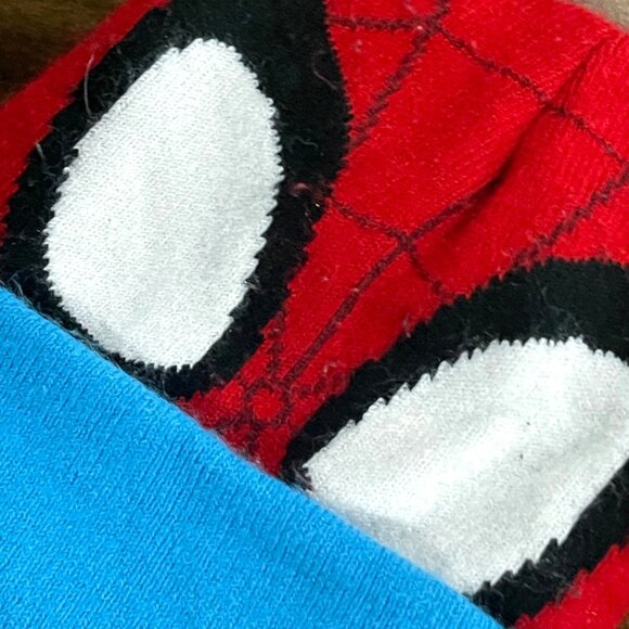 Spider-Man Knit Beanie & LEGO Blue Knit Hat With Yellow Face Patch For Kids - Picture 4 of 5